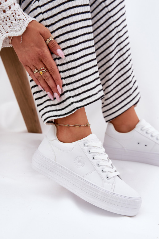 Eko  Ležérní obuv s platformou Big Star RR274298 bílé Eko  Ležérní obuv s platformou Big Star RR274298 bílé