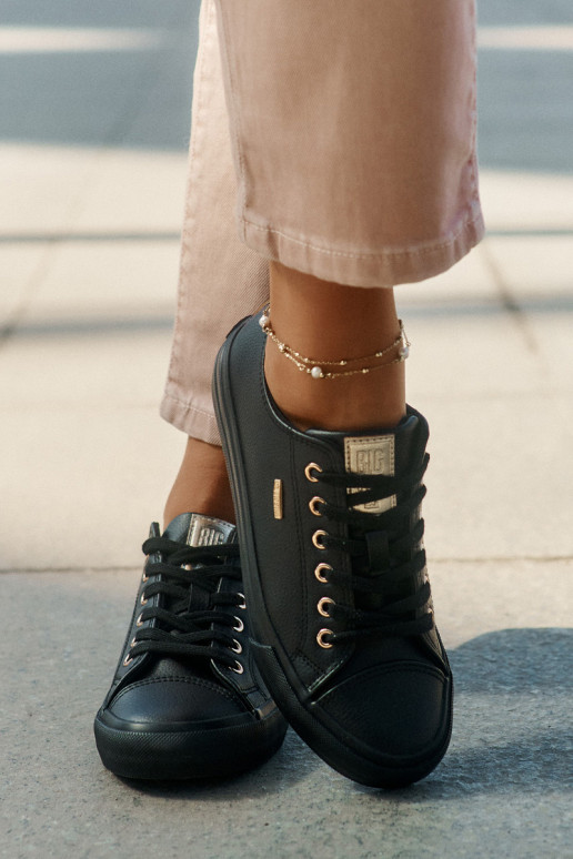 Ležérní obuv z ekologické kůže Big Star RR274749 Černé Ležérní obuv z ekologické kůže Big Star RR274749 Černé