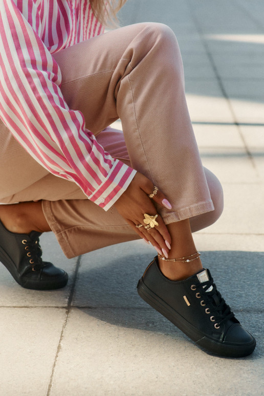 Ležérní obuv z ekologické kůže Big Star RR274749 Černé Ležérní obuv z ekologické kůže Big Star RR274749 Černé