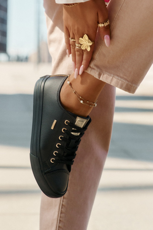 Ležérní obuv z ekologické kůže Big Star RR274749 Černé Ležérní obuv z ekologické kůže Big Star RR274749 Černé