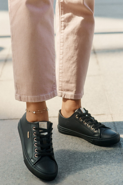 Ležérní obuv z ekologické kůže Big Star RR274749 Černé Ležérní obuv z ekologické kůže Big Star RR274749 Černé