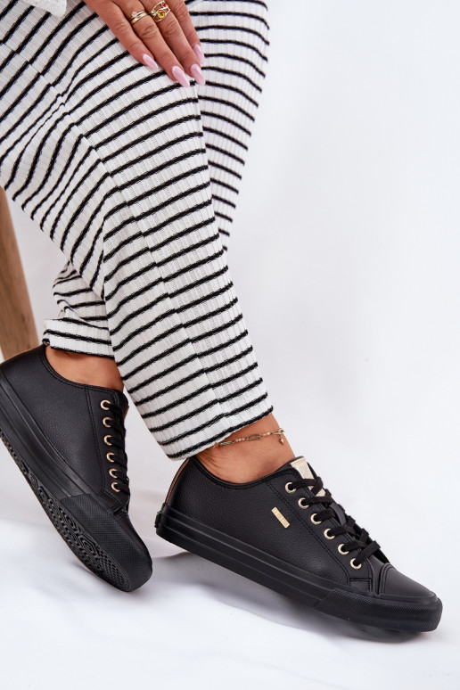 Ležérní obuv z ekologické kůže Big Star RR274749 Černé Ležérní obuv z ekologické kůže Big Star RR274749 Černé