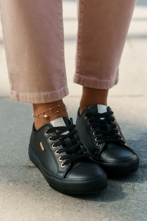 Ležérní obuv z ekologické kůže Big Star RR274749 Černé Ležérní obuv z ekologické kůže Big Star RR274749 Černé