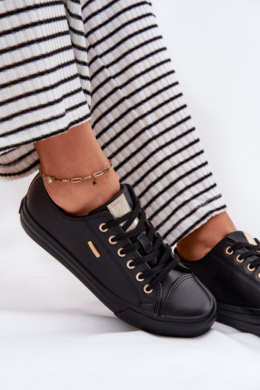 Ležérní obuv z ekologické kůže Big Star RR274749 Černé Ležérní obuv z ekologické kůže Big Star RR274749 Černé