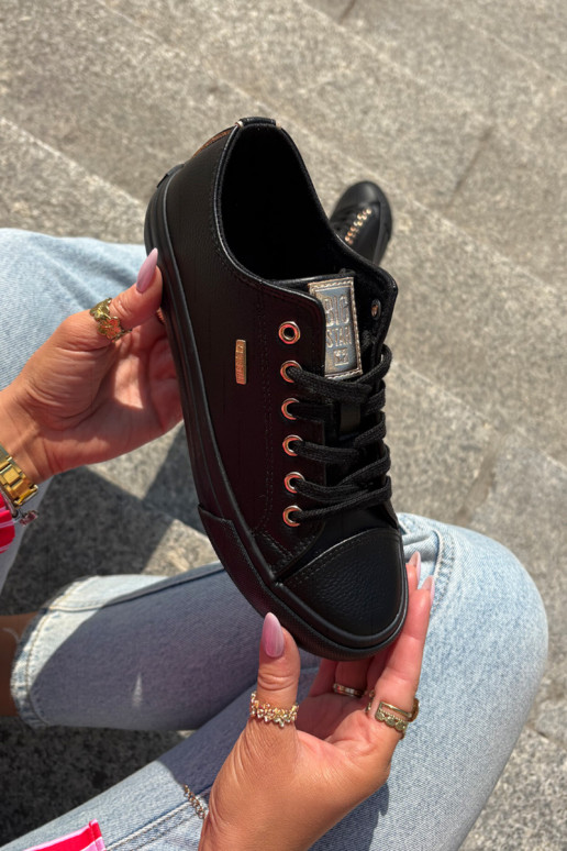 Ležérní obuv z ekologické kůže Big Star RR274749 Černé Ležérní obuv z ekologické kůže Big Star RR274749 Černé