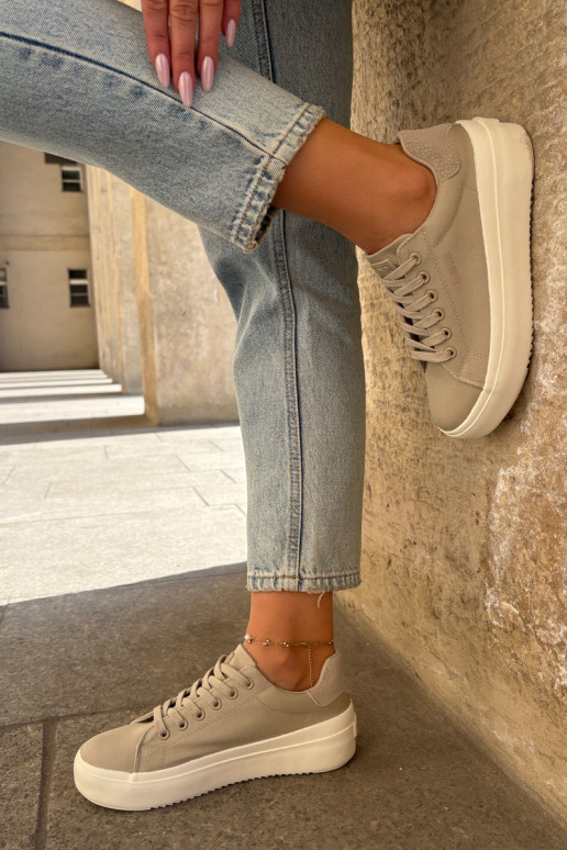  Ležérní obuv s platformou Big Star RR274465 béžové