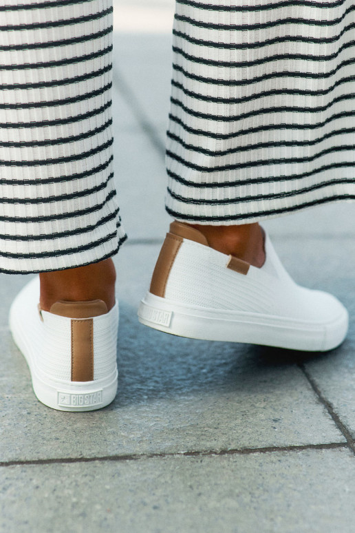 Ležérní obuv Slip-On Big Star RR274717 bílé