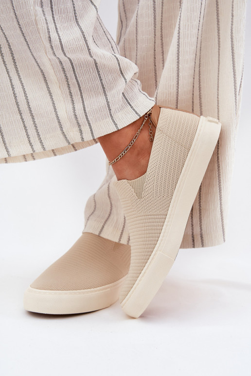 Ležérní obuv Slip-On Big Star RR274721 béžové Ležérní obuv Slip-On Big Star RR274721 béžové