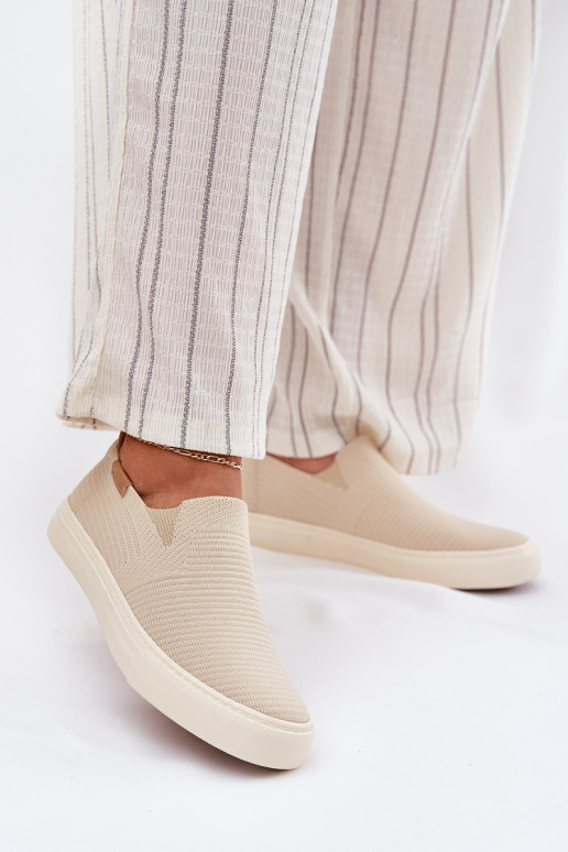 Ležérní obuv Slip-On Big Star RR274721 béžové Ležérní obuv Slip-On Big Star RR274721 béžové