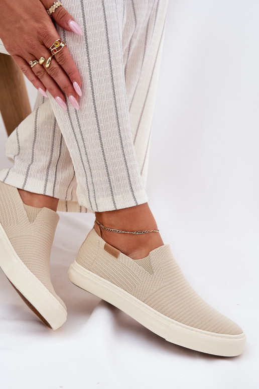 Ležérní obuv Slip-On Big Star RR274721 béžové Ležérní obuv Slip-On Big Star RR274721 béžové