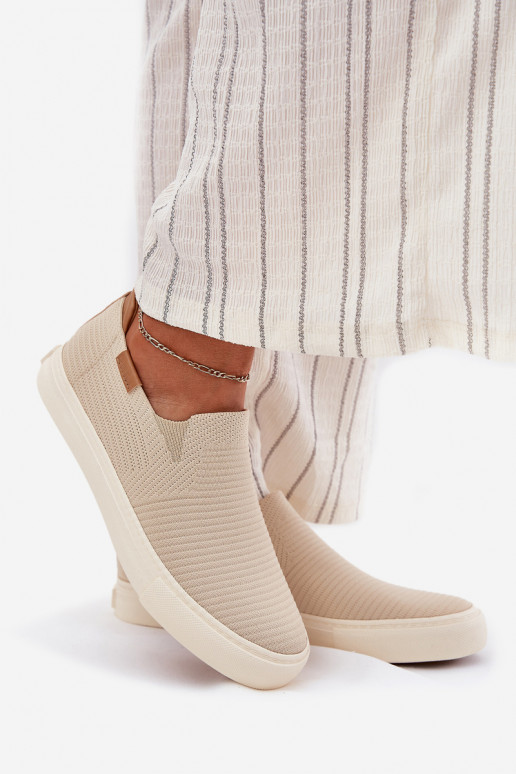 Ležérní obuv Slip-On Big Star RR274721 béžové Ležérní obuv Slip-On Big Star RR274721 béžové