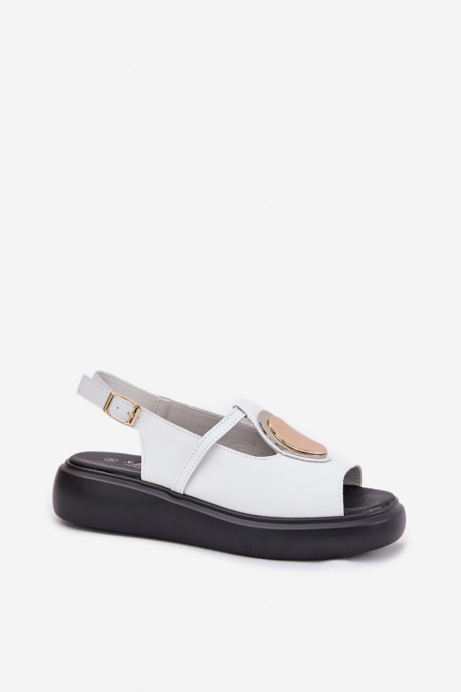  Elegantní styl Dámské sandály S.Barski GR51-603 bílé