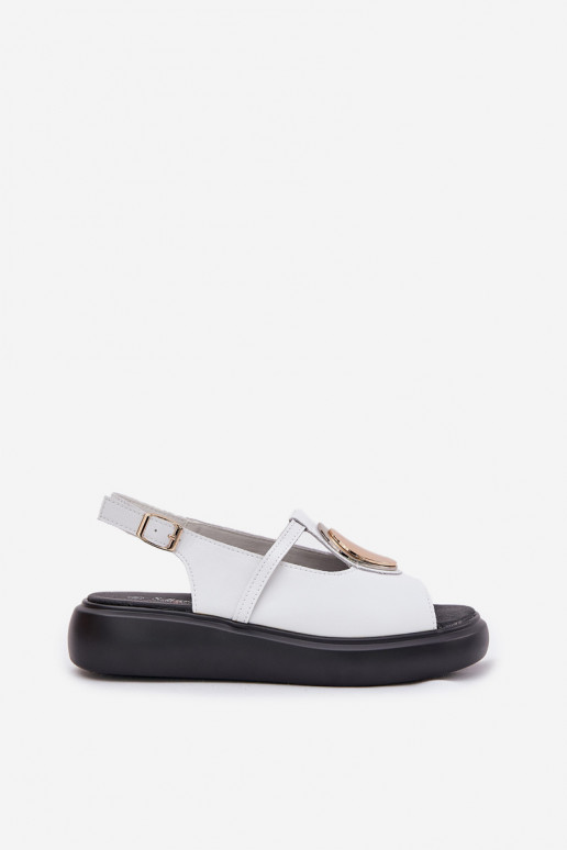  Elegantní styl Dámské sandály S.Barski GR51-603 bílé