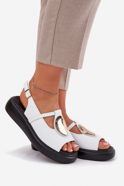  Elegantní styl Dámské sandály S.Barski GR51-603 bílé