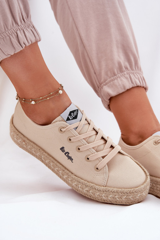 Ležérní obuv  Lee Cooper LCW-25-44-3215 béžové Ležérní obuv  Lee Cooper LCW-25-44-3215 béžové