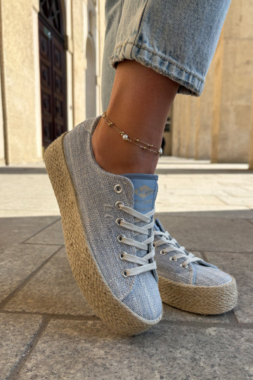 Ležérní obuv s platformou  Lee Cooper LCW-25-02-3283 modrá