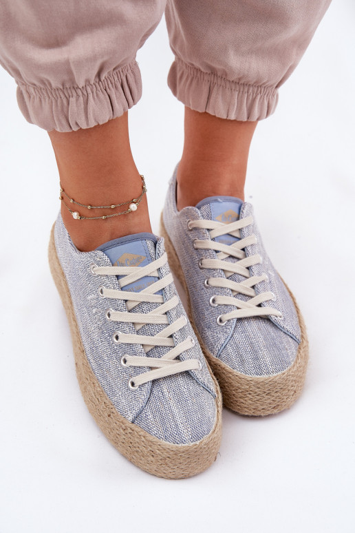 Ležérní obuv s platformou  Lee Cooper LCW-25-02-3283 modrá Ležérní obuv s platformou  Lee Cooper LCW-25-02-3283 modrá