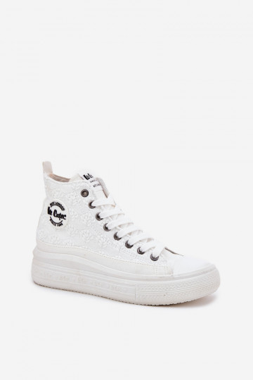 Ležérní obuv s platformou Lee Cooper LCW-25-44-3209L Biale 2