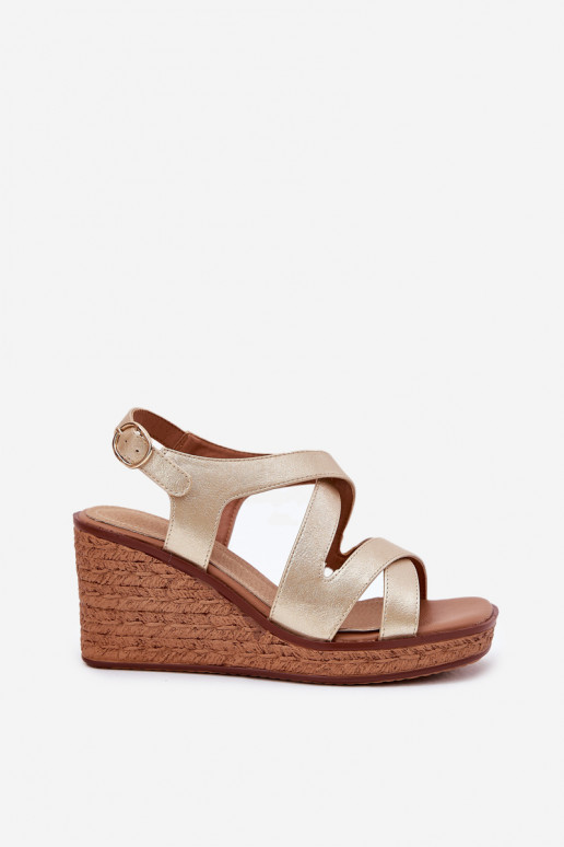 Dámské sandály  Sergio Leone SK223 zlaté barvy Dámské sandály  Sergio Leone SK223 zlaté barvy