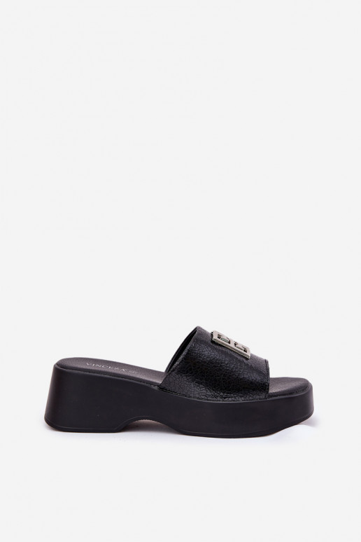Pantofle  s ornamenty Vinceza 79526 Černé Pantofle  s ornamenty Vinceza 79526 Černé
