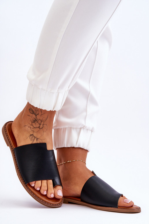  Pantofle  Černé Amite