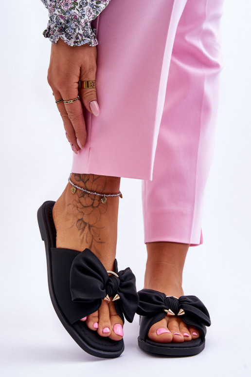  Pantofle se stuhami Černé Becky