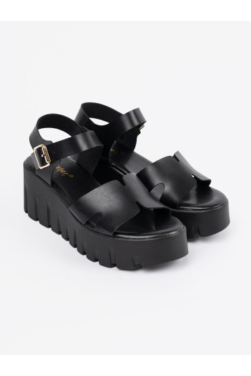 Žabky Černé s vysokou platformou 2