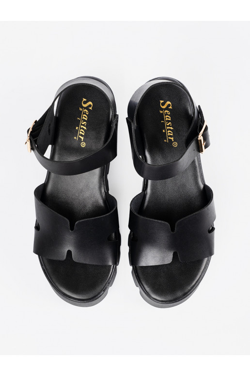 Žabky Černé s vysokou platformou