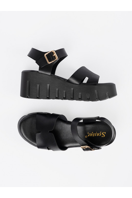 Žabky Černé s vysokou platformou