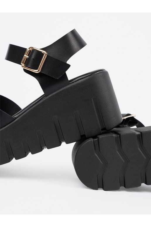 Žabky Černé s vysokou platformou