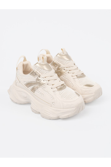 slonová kost Tenisky s masivním podpatkem 2