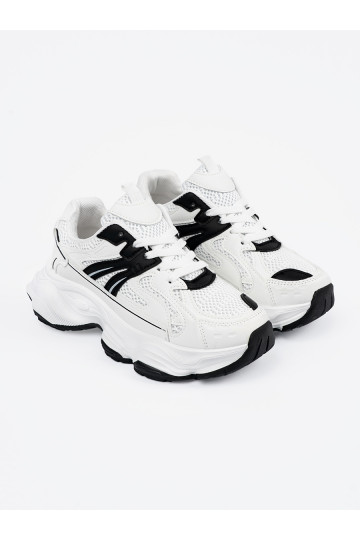 Tenisky s masivním podpatkem bílé 2