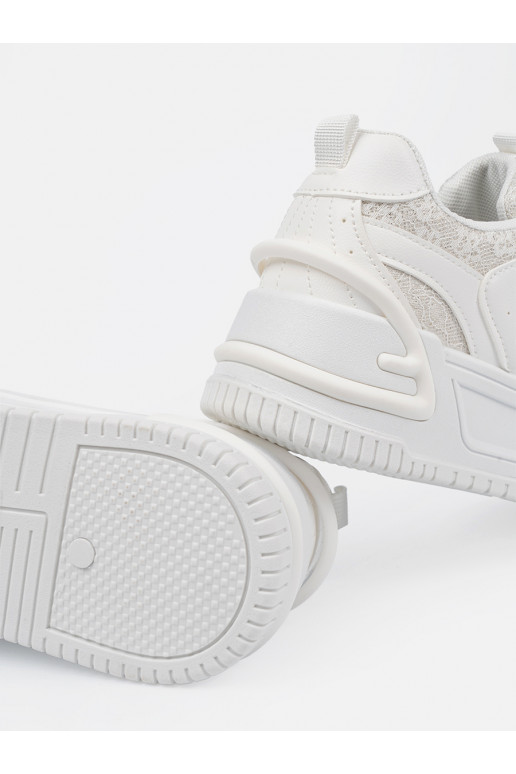 Tenisky d msk s krajkou b l 