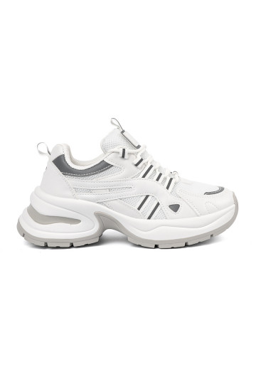 bílé boty s platformou