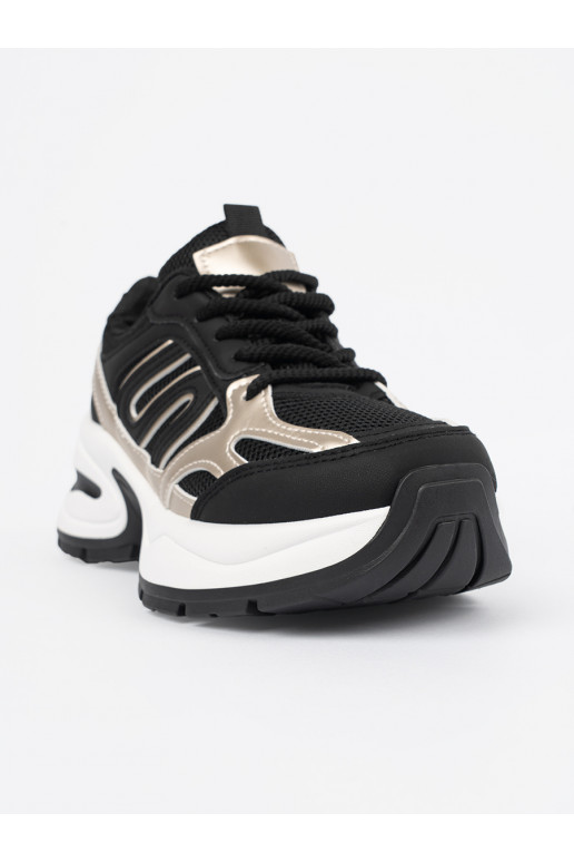 Černé  Tenisky ze mi wstawkami Černé  Tenisky ze mi wstawkami