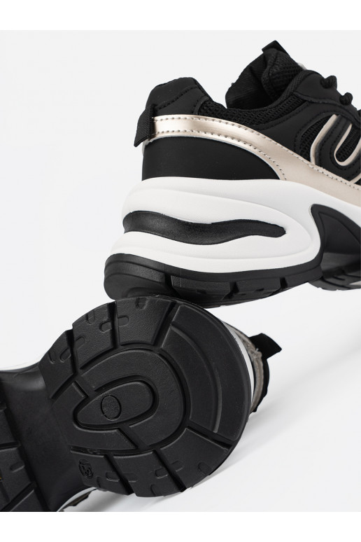 Černé  Tenisky ze mi wstawkami Černé  Tenisky ze mi wstawkami