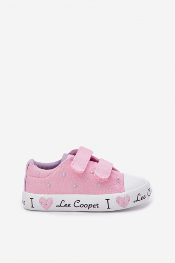 ležérní boty Dětské se samolepicími uzávěry Lee Cooper LCW-25-02-3265K růžová 2