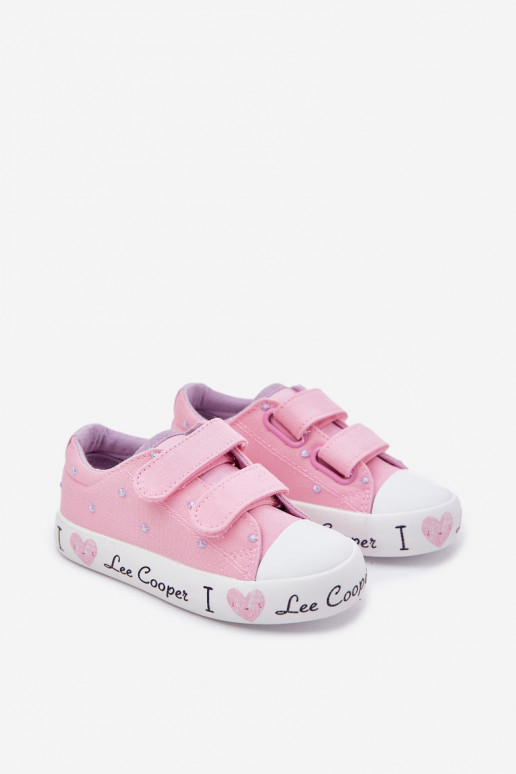 ležérní boty Dětské se samolepicími uzávěry Lee Cooper LCW-25-02-3265K růžová ležérní boty Dětské se samolepicími uzávěry Lee Cooper LCW-25-02-3265K růžová