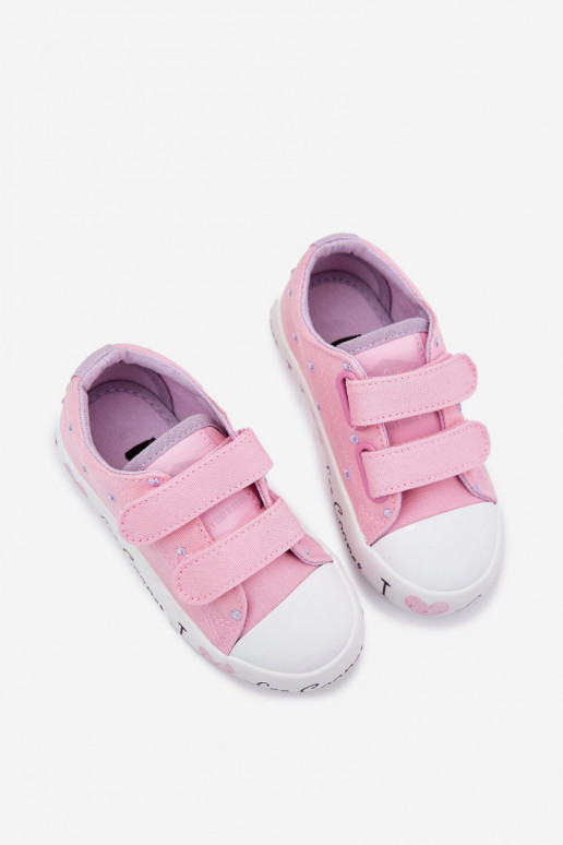 ležérní boty Dětské se samolepicími uzávěry Lee Cooper LCW-25-02-3265K růžová ležérní boty Dětské se samolepicími uzávěry Lee Cooper LCW-25-02-3265K růžová