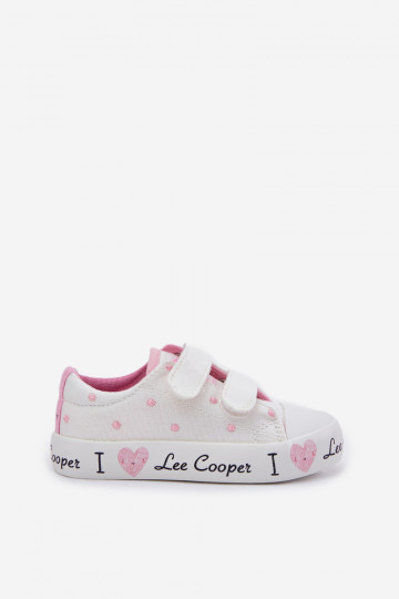 ležérní boty Dětské se samolepicími uzávěry Lee Cooper LCW-25-02-3264K bílé 2