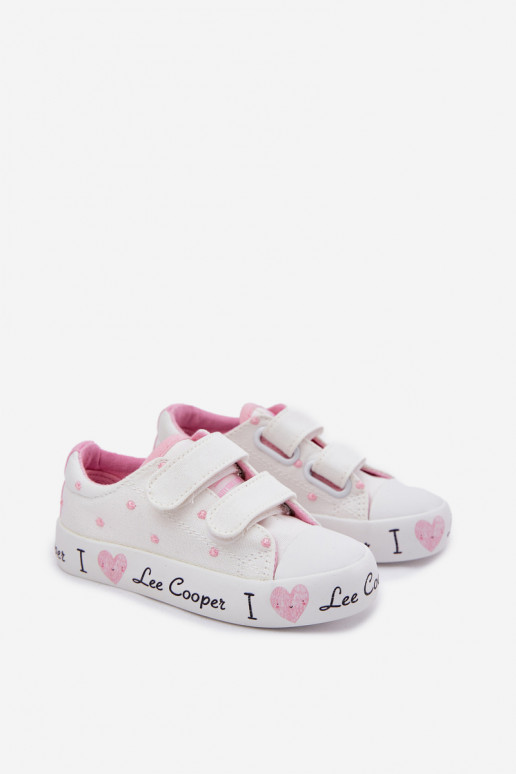 ležérní boty Dětské se samolepicími uzávěry Lee Cooper LCW-25-02-3264K bílé ležérní boty Dětské se samolepicími uzávěry Lee Cooper LCW-25-02-3264K bílé