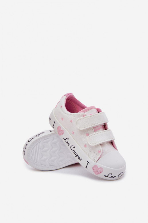 ležérní boty Dětské se samolepicími uzávěry Lee Cooper LCW-25-02-3264K bílé ležérní boty Dětské se samolepicími uzávěry Lee Cooper LCW-25-02-3264K bílé