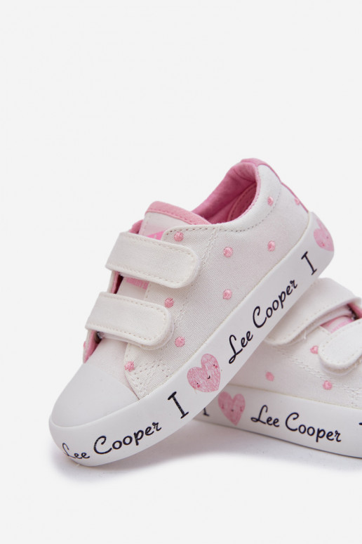 ležérní boty Dětské se samolepicími uzávěry Lee Cooper LCW-25-02-3264K bílé ležérní boty Dětské se samolepicími uzávěry Lee Cooper LCW-25-02-3264K bílé