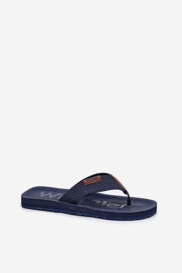 Pantofle   WRANGLER ZANE FLIPFLOP MEN LOW 20251044.24H tmavě modrá