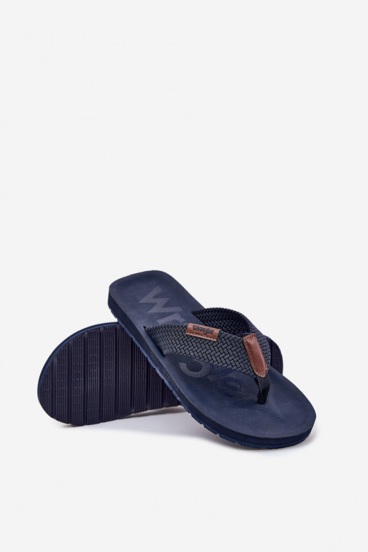 Pantofle   WRANGLER ZANE FLIPFLOP MEN LOW 20251044.24H tmavě modrá Pantofle   WRANGLER ZANE FLIPFLOP MEN LOW 20251044.24H tmavě modrá