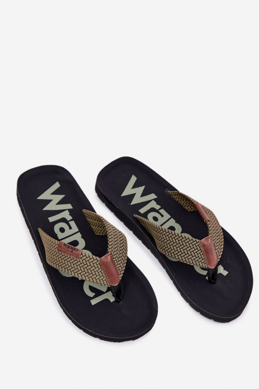 Pantofle   WRANGLER ZANE FLIPFLOP MEN LOW 20251044.20251044.57B zelené Pantofle   WRANGLER ZANE FLIPFLOP MEN LOW 20251044.20251044.57B zelené