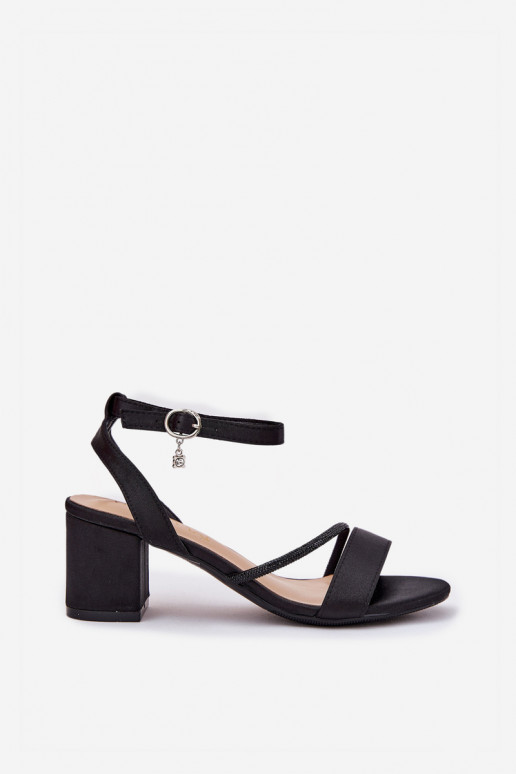 Dámské sandály na vysokém podpatku s třpytivými očky Vinceza 20268 Černé Dámské sandály na vysokém podpatku s třpytivými očky Vinceza 20268 Černé