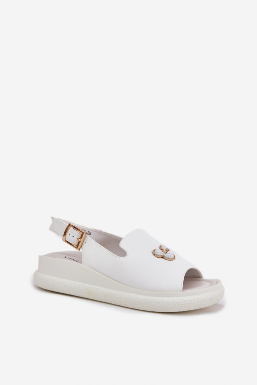 Dámské sandály  s ornamenty Vinceza 66757 bílé Dámské sandály  s ornamenty Vinceza 66757 bílé