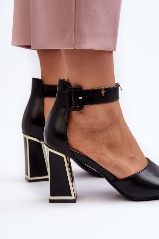 Elegantní styl Dámské sandály na vysokém podpatku Černé Rosazara Elegantní styl Dámské sandály na vysokém podpatku Černé Rosazara