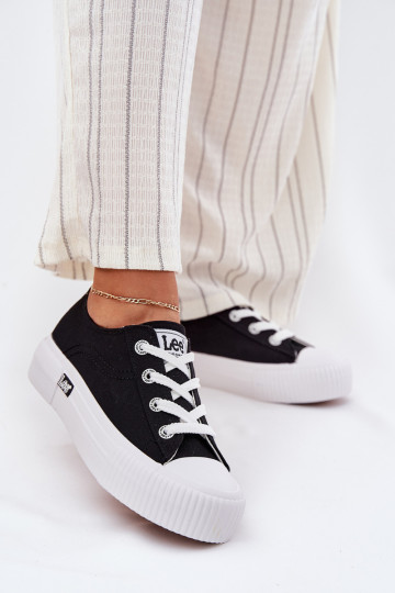 Ležérní obuv s platformou LEE ISLA C WOMEN LOW 50251001 Černé
